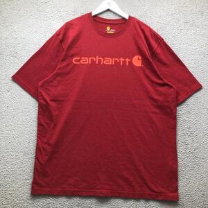 Carhartt Shirts Carhartt T-Shirt Men Xl Tall Short Sleeve Original Fit Graphic Logo Red K195 637 Color: Orange/Red Size: Xlt