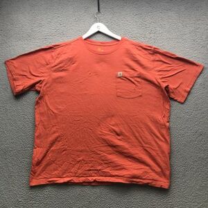 Carhartt Shirts Carhartt T-Shirt Men's 2xl Short Sleeve Crew Neck Relaxed Fit Pocket Logo Orange Color: Orange Size: Xxl