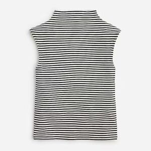J. Crew Tops J Crew Fitted Mockneck Tank Top In Stripe Stretch Cotton Color: Black/White Size: S