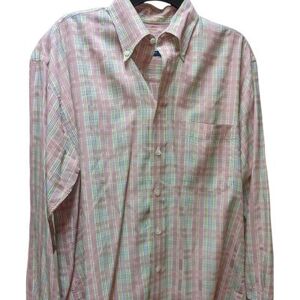 Shirts Burberry Men's Dress Shirts Pink And Yellow Pastel Plaid Checked Medium Poplin Color: Pink/Yellow Size: M