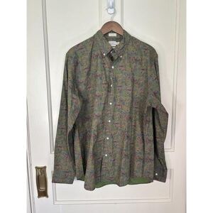 J. Crew Shirts J Crew Men’s Green Paisley Collared Long Sleeve Shirt Size Large Nwt Color: Green Size: L
