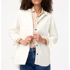 J. Crew Jackets & Coats J. Crew Cream Corduroy Button Down Oxford Long Sleeve Shirt/Jacket Size Small Color: Cream/White Size: S