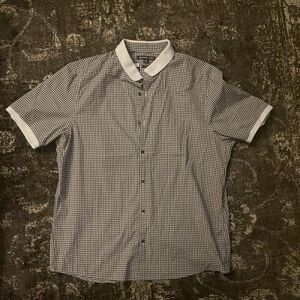 Michael Kors Shirts Men’s Michael Kors Gingham Brown Shirt, Xxl Color: Brown/White Size: Xxl
