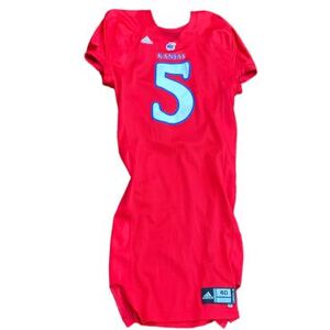 Adidas Shirts Ku Jayhawks Official Game Issue Red And Blue Football Jersey Color: Blue/Red Size: L