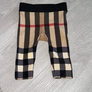 Bottoms 6 Months Burberry Leggings Color: Black/Tan Size: 3-6mb