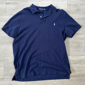 Polo By Ralph Lauren Shirts Men's Polo Ralph Lauren Custom Slim Fit Shirt Navy Blue Size L Large Used Color: Blue Size: L