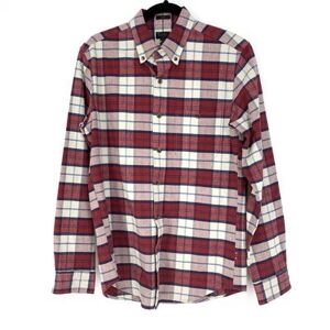 J. Crew Shirts J. Crew Mens Size Small Slim Chamois Elbow Patch Shirt In Heather Plaster Plaid Color: Red Size: S