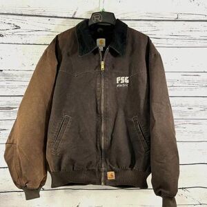 Carhartt Jackets & Coats Carhartt J14 Rn 14806 Dark Brown Quilted Sante Fe Jacket W/Logo Men's Size 2xl Color: Brown Size: Xxl