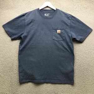 Carhartt Shirts Carhartt T-Shirt Mens Medium M Short Sleeve Loose Fit Pocket Logo Heathered Blue Color: Blue Size: M