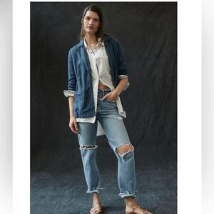 Anthropologie Jackets & Coats Anthropologie Vintage Washed Blaze Size 4 New Nwt Blue Color: Blue Size: 4