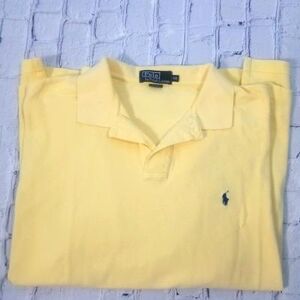 Polo By Ralph Lauren Shirts 100% Cotton Polo Shirt Color: Blue/Yellow Size: Xxl