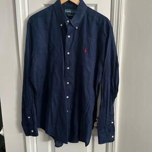 Shirts 100% Linen Ralph Lauren Button Up Color: Blue/Red Size: L