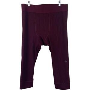 Adidas Pants Adidas James Harden Maroon Knee Length Compression Training Thighs Men's 2xl Color: Black/Red Size: 2xl