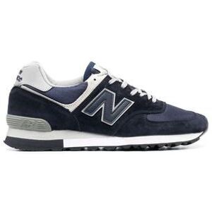 576 Logo-Patch Leather Sneakers - Blue - New Balance Sneakers