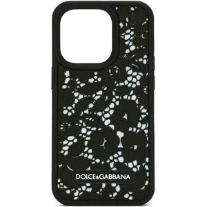 Lace Rubber Iphone 14 Pro Cover - Black - Dolce & Gabbana Cases