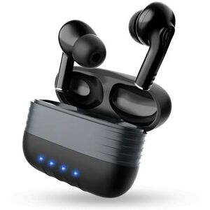 Fresh Fab Finds Waterproof Wireless 5.0 TWS Earbuds With Magnetic Charging Case - Sport Running, Driving, Working - Battery Display - Black