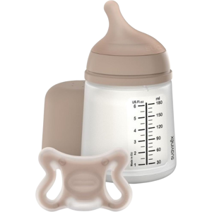 Suavinéx Zero Zero Newborn Set Feeding Bottle with Physiological Pacifier 1 un. Medium 180mL