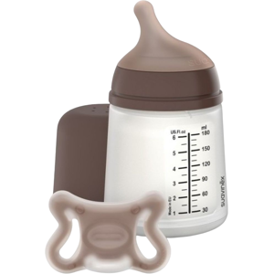 Suavinéx Zero Zero Newborn Set Feeding Bottle with Physiological Pacifier 1 un. Deep 180mL