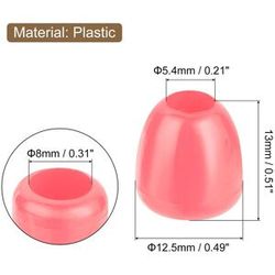 Unique Plastic Bell End Stoppers, Cord Ends Lock Toggle Cap End Stopper Rope Fasteners for Clothes Backpack Drawstring - 12.5x13mm Pink 12.5x13mm