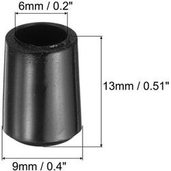 Unique Kitchen Sink Rack Feet, Rack Bottom Protective Replacement Feet Wire Bumpers Protector for Sink Rack Black 6mm IDx9mm OD
