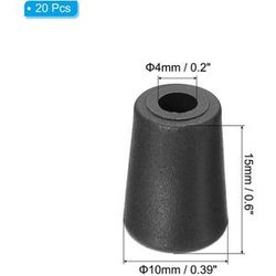 Unique Kitchen Sink Rack Feet, Rack Bottom Protective Replacement Feet Wire Bumpers Protector for Sink Rack Bottom - 4mm IDx10mm OD Black 4mm IDx10mm OD