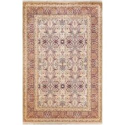 Overton Handknotted Wool Traditional Oriental Ivory Area Rug - 6' x 9' Ivory 6' x 9'