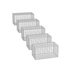 Gabion, 100x50x50 cm, Silver
