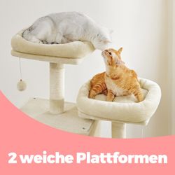 Kattträd, 60x50x206 cm, Beige