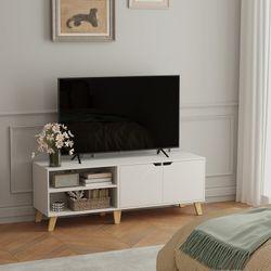 TV-bänk, 140x40x50 cm, Vit