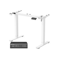Justerbar Elektrisk Skrivbordsram, 59,6x90-140x72-120 cm, Vit