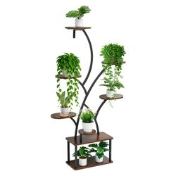 Planteopsats, 92x31x157,5 cm, Metal, Indendørs med vækstlys