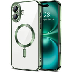 iPhone 16 PLUS Cover – Metallisk Cover med magnetisk kompatibilitet, slankt design - 7 farver - GRØN