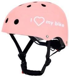 sun baby Cykelhjälm Barn, Storlek M (54-58 cm), barnhjälm med omkretsjustering, hakskydd, magnetstängning, ventilationsgaller (Rosa)