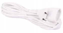 Förlängningssladd, 1 uttag, 5m, vit, IP20, 230V