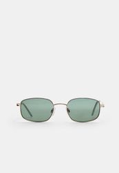 Stradivarius Rektangulære Solbriller I Metal Os