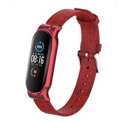 Xiaomi Mi Band 5 correa nylon ajustable con cabeza metálica rojo