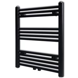 Radiador toallero de baño recto negro 600 x 764 mm