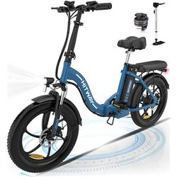 Bicicleta eléctrica plegable Hitway BK6 20"" 36V/11.2 Ahkilometraje 35-90km Azul