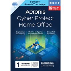 Acronis Cyber Protect Home Office Essentials - Licencia de 1 año - 5 PC/Mac + móviles ilimitados - Para descargar