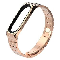 Pulsera Acero Stainless Lux + Herramienta Xiaomi Mi Band 3 oro