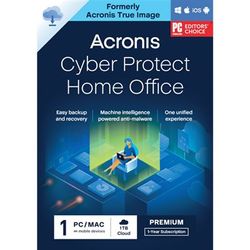 Acronis Cyber Protect Home Office Premium - 1 Tb - Licencia de 1 año - 5 PC/Mac + móviles ilimitados - Para descargar