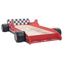 Cama con forma de coche de carreras para niños 90x200 cm roja - vidaXL