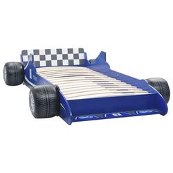 Cama con forma de coche de carreras para niños 90x200 cm azul - vidaXL