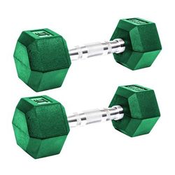 Pesa Hexag. Caucho 6 Kg C/U Set 2 Uds Verde Fit Krf Home