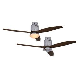 Ventilador de techo con luz CasaFan 93132311 AERODYNAMIX ECO 132 CH nuez/ cromo brillante