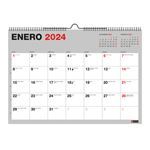 Calendario de pared 2023/2024 Miquelrius A4 18 meses para anotar Basic gris