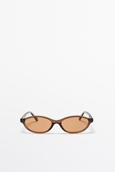Massimo Dutti - Female - Ovale Solbriller - Karamelfarvet - 01