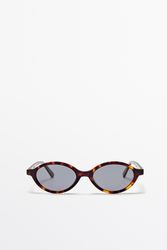 Massimo Dutti - Female - Ovale Solbriller - Brun - 01
