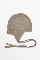 Massimo Dutti - Female - Hue Med Bindebånd I 100 % Kashmir - Brændt - 01
