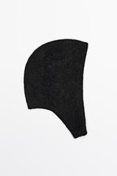 Massimo Dutti - Female - Beanie-Hue I Alpakauldblanding - Sort - 01